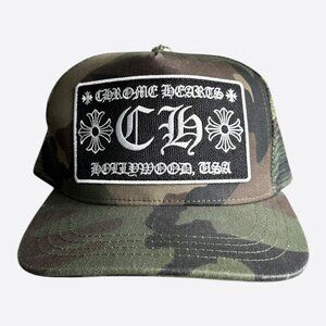 Chrome Hearts Green Camouflage Trucker Hat